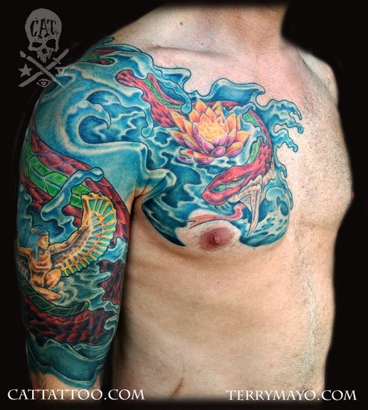 Tattoos - Red Nile Serpent - 50508